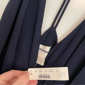 Navy JCrew Gown in Size 6. BNWT, Spaghetti Strap Bridesmaid or Prom Dress